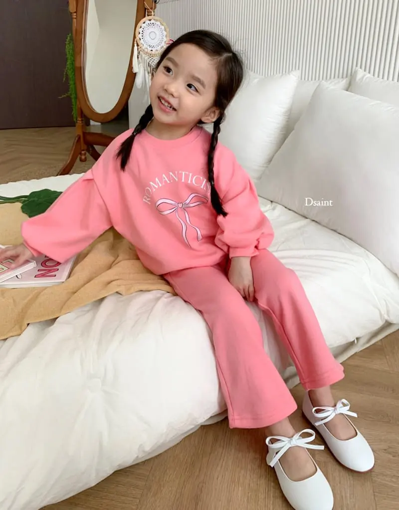 Dsaint - Korean Children Fashion - #minifashionista - Roman Ribbon Wide Top Bottom Set - 10