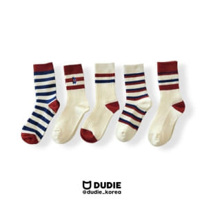 Dudie - Korean Children Fashion - #childofig - Red Blue 5 Type Set