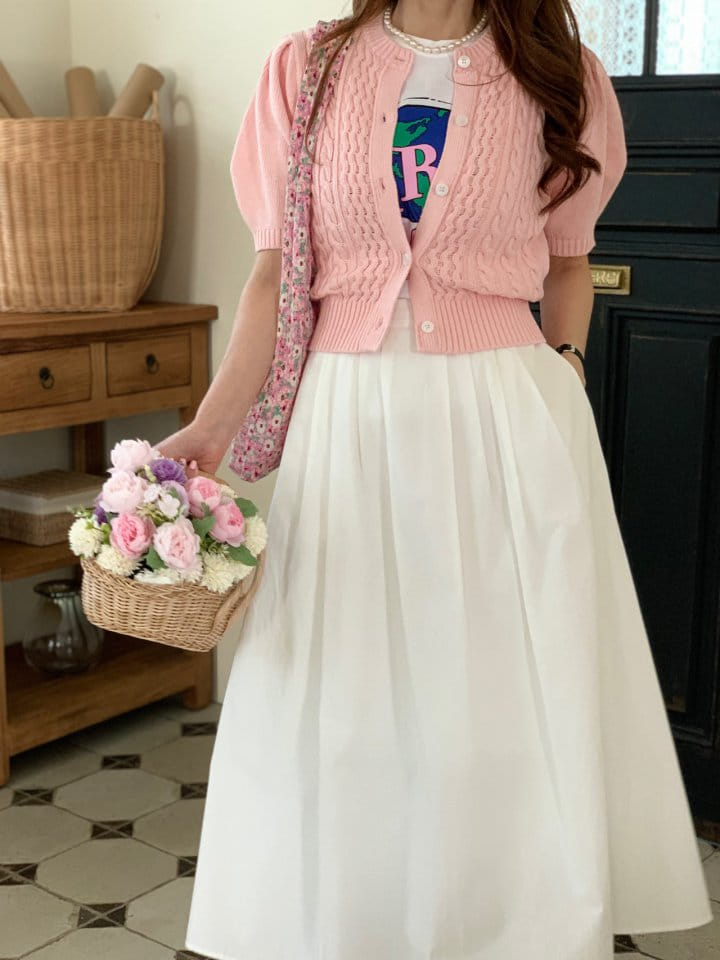Elmu - Korean Women Fashion - #pursuepretty - Bagel Cable Cardigan - 7