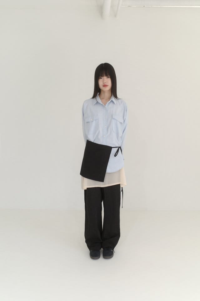 Enten - Korean Women Fashion - #vintagekidsstyle - Arc Wrap Pants - 4