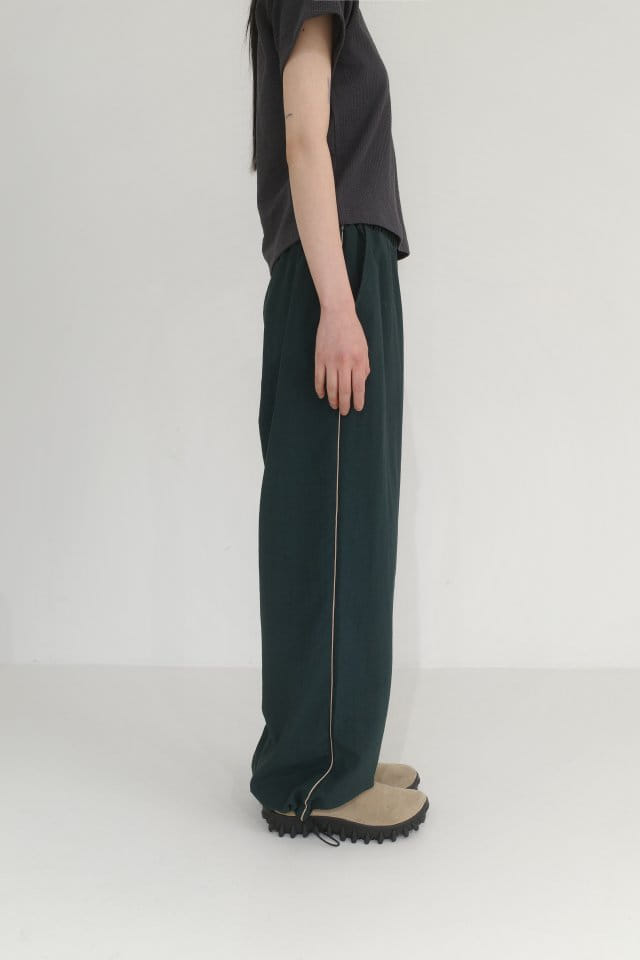 Enten - Korean Women Fashion - #restrostyle - Bbing Line Pants - 9