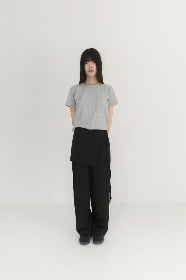 Enten - Korean Women Fashion - #vintageinspired - Arc Wrap Pants - 2