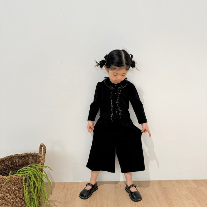 Flower J - Korean Children Fashion - #kidzfashiontrend - Mu Knit Top Bottom Set   - 4