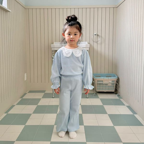Flower J - Korean Children Fashion - #designkidswear - Leone Top Bottom Set