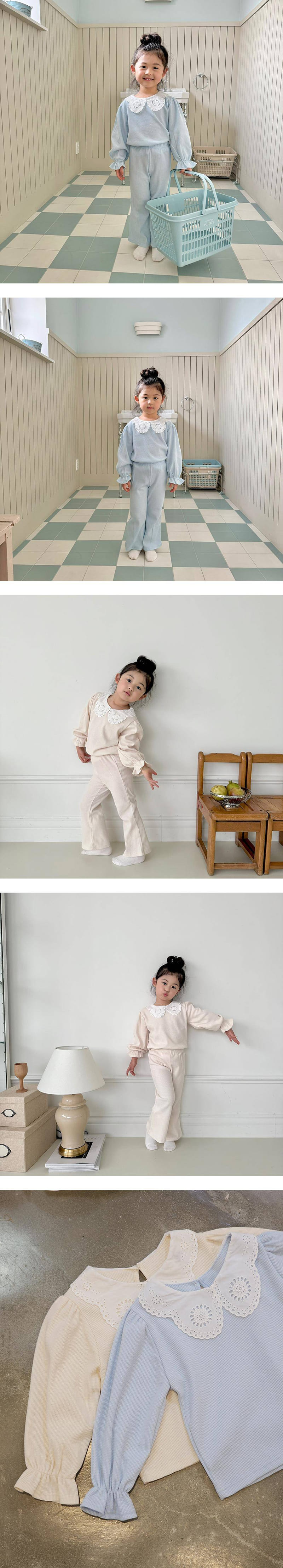 Flower J - Korean Children Fashion - #discoveringself - Leone Top Bottom Set - 2