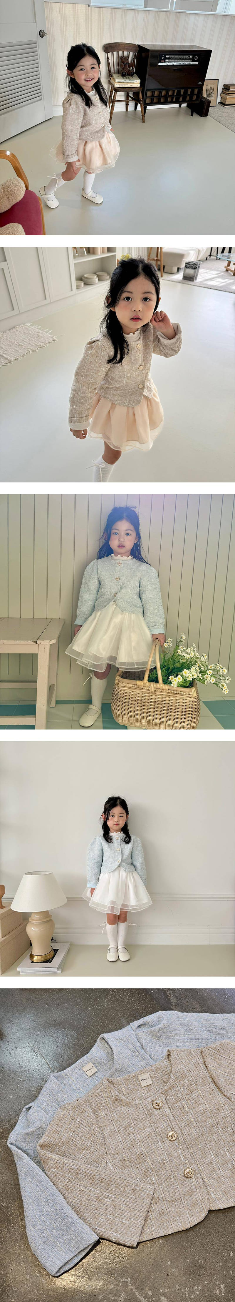Flower J - Korean Children Fashion - #fashionkids - Tweed Jacket - 2