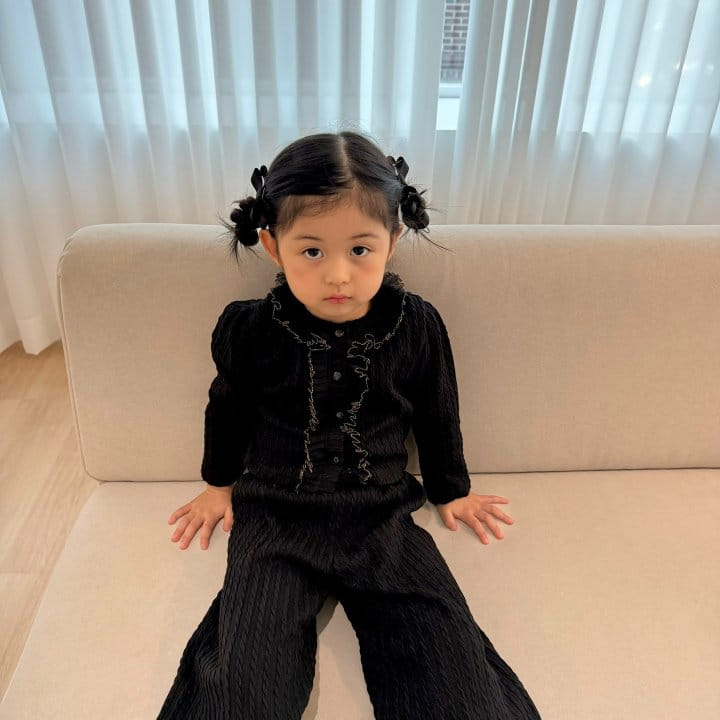 Flower J - Korean Children Fashion - #littlefashionista - Mu Knit Top Bottom Set   - 5