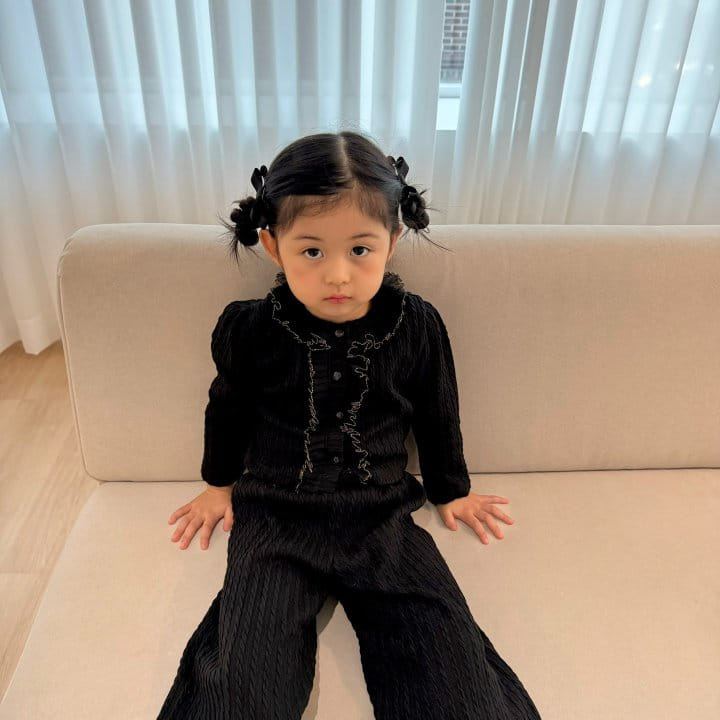 Flower J - Korean Children Fashion - #littlefashionista - Mu Knit Top Bottom Set - 5