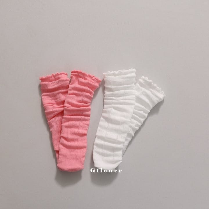 G Flower - Korean Children Fashion - #Kfashion4kids - Pink White Knee Socks - 3