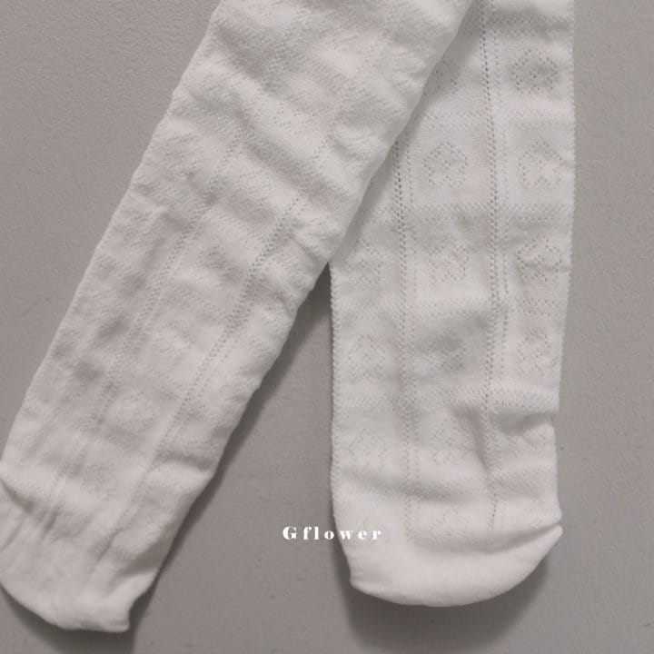 G Flower - Korean Children Fashion - #kidzfashiontrend - Pink White Knee Socks - 2