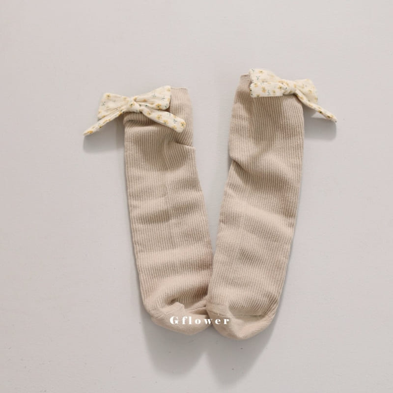 G Flower - Korean Children Fashion - #minifashionista - Flower Rib Knee Socke - 8