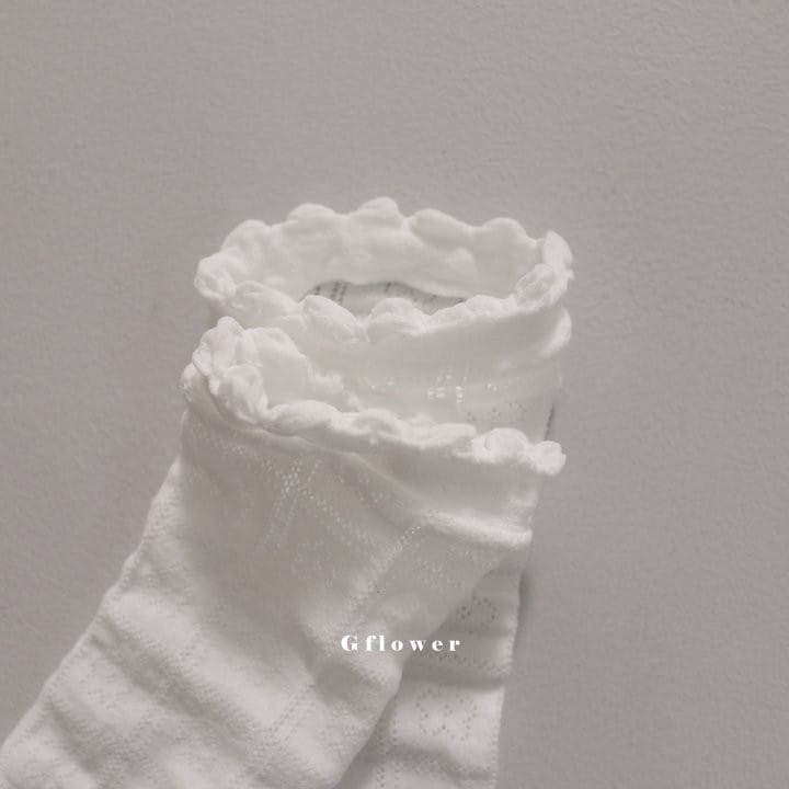 G Flower - Korean Children Fashion - #minifashionista - Pink White Knee Socks - 6