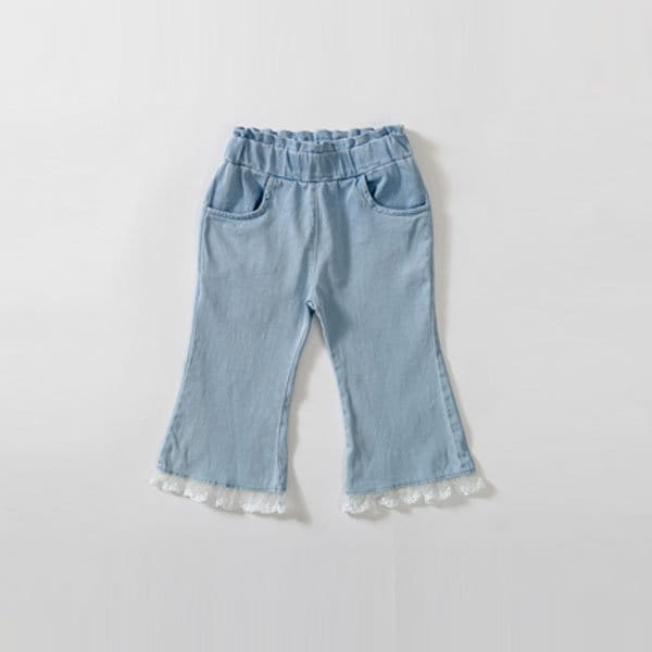 G.g. bebe - Korean Children Fashion - #littlefashionista - Denim Lace Wide Pants