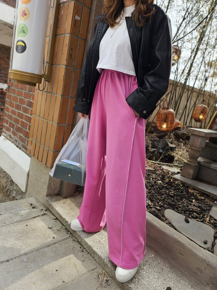Gram - Korean Women Fashion - #momslook - Side Ribbon Pants - 9