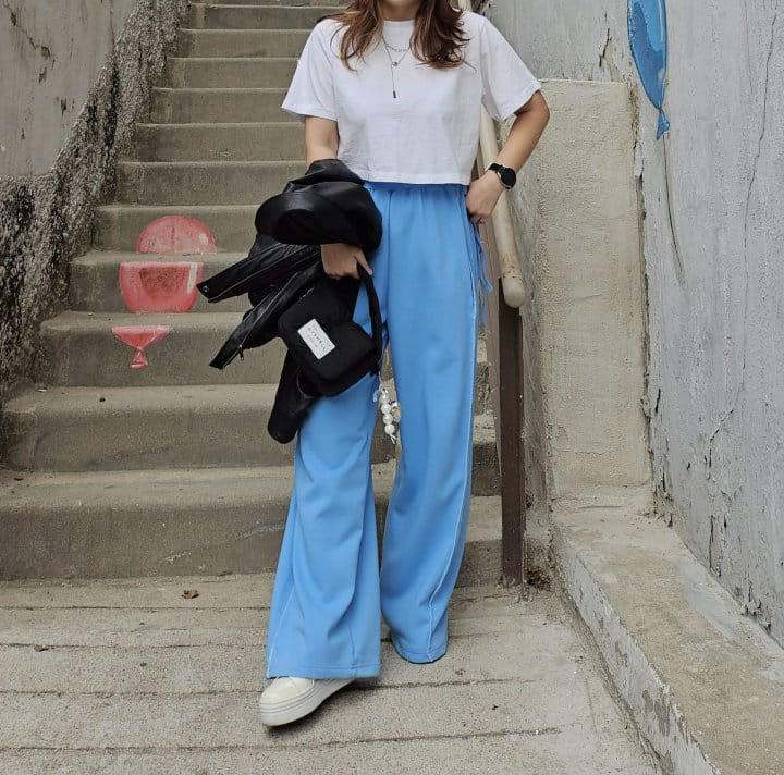 Gram - Korean Women Fashion - #vintageinspired - Side Ribbon Pants