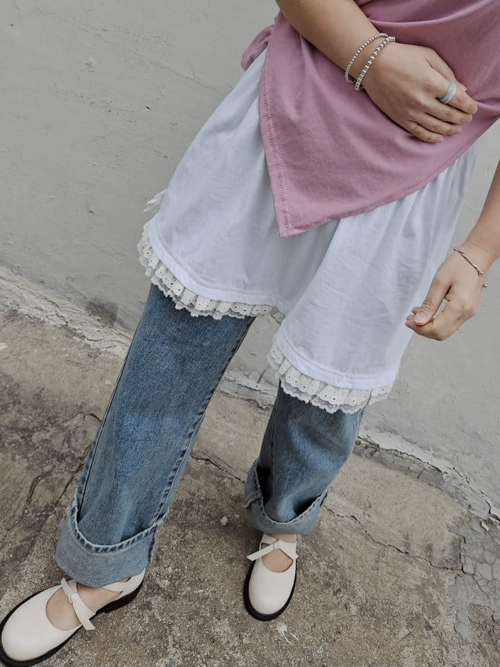 Gram - Korean Women Fashion - #vintagekidsstyle - Lace Skirt - 3