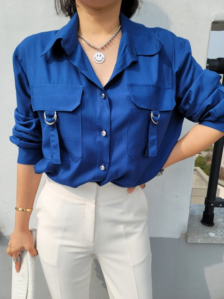 Gratia - Korean Women Fashion - #vintagekidsstyle - Mone Shirt Blouse - 3