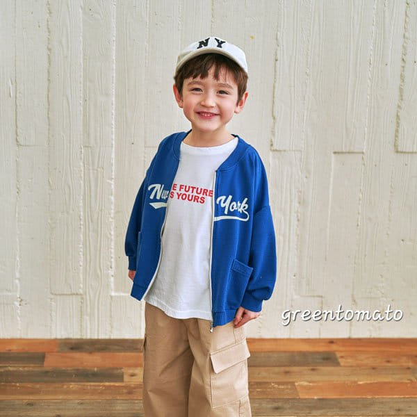 Green Tomato - Korean Children Fashion - #kidsshorts - NY Zip Up