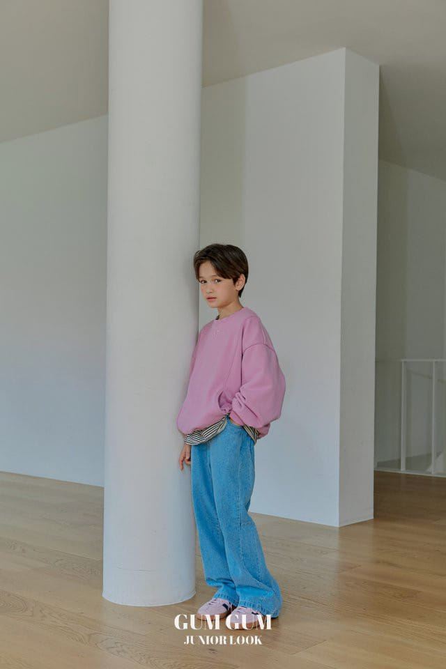 Gumgum - Korean Children Fashion - #kidsshorts - Side Slit Sweatshirt