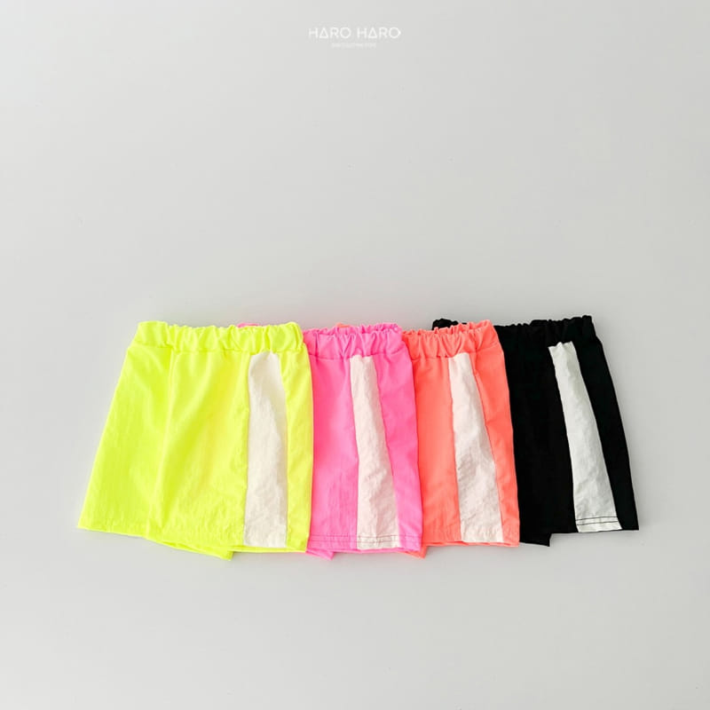 Haro Haro - Korean Children Fashion - #childrensboutique - Neon Track Half Pants - 8
