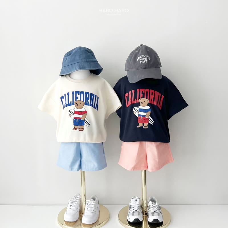 Haro Haro - Korean Children Fashion - #designkidswear - Surfing Bear Short Sleeve Sweatshirts