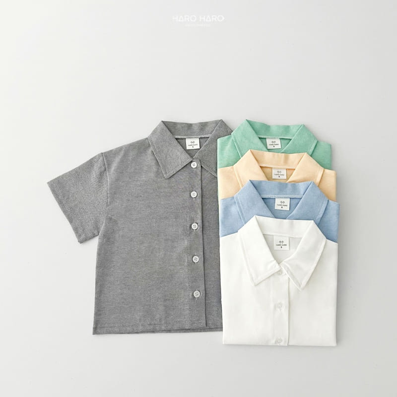 Haro Haro - Korean Children Fashion - #discoveringself - Oxford Short Sleeve Shirt