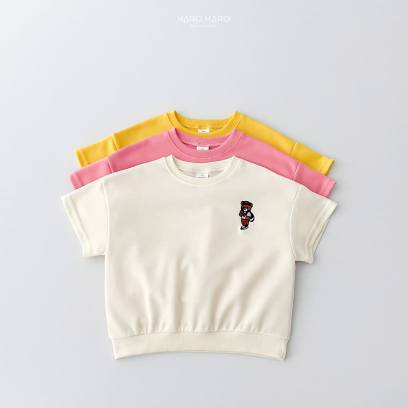 Haro Haro - Korean Children Fashion - #kidsshorts - Selfie Bear Short Sleeve Sweatshirt - 5