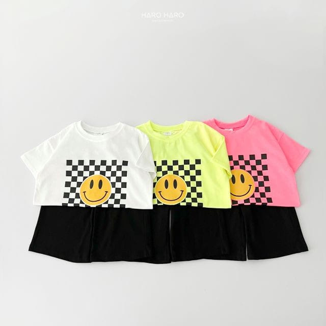 Haro Haro - Korean Children Fashion - #littlefashionista - Smile Top Bottom Set - 4
