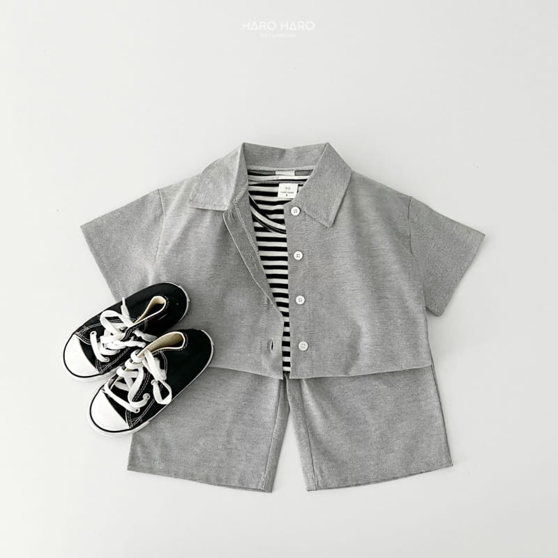 Haro Haro - Korean Children Fashion - #magicofchildhood - Oxford Short Sleeve Shirt - 8