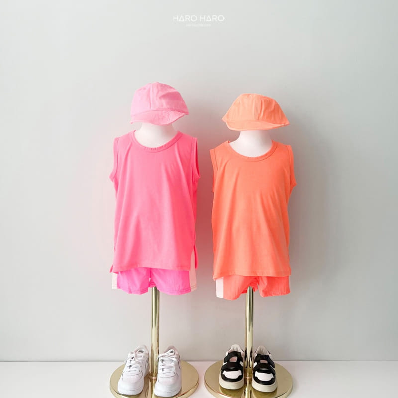 Haro Haro - Korean Children Fashion - #minifashionista - Neon Track Half Pants - 2