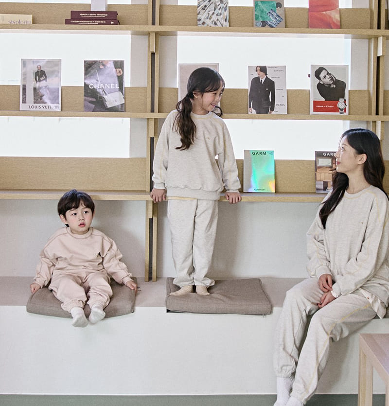 Here I Am - Korean Children Fashion - #minifashionista - Raphine Top Bottom Set With Adult - 11