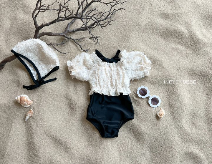 Hi Byebebe - Korean Baby Fashion - #babyoutfit - Modern Lace Swim Suit Set With Mom - 2