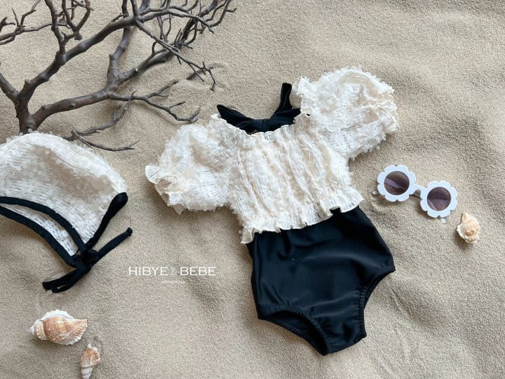 Hi Byebebe - Korean Baby Fashion - #babyoutfit - Modern Lace Swim Suit Set With Mom - 3