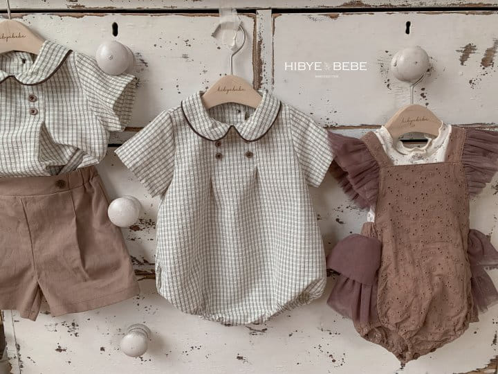 Hi Byebebe - Korean Baby Fashion - #babyoutfit - Bebe Moment Check Top Bottom Set - 4