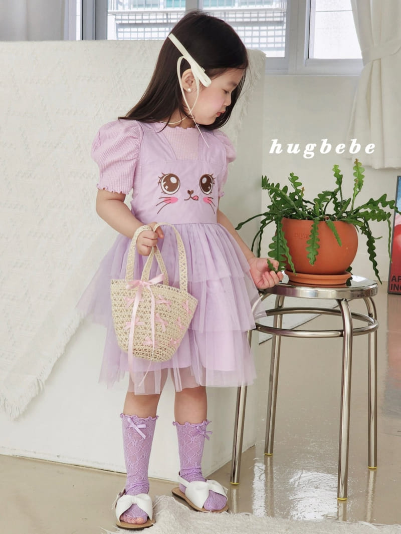 Hug Bebe - Korean Children Fashion - #Kfashion4kids - Cat 3 Layered Kan Kan One-Piece - 7