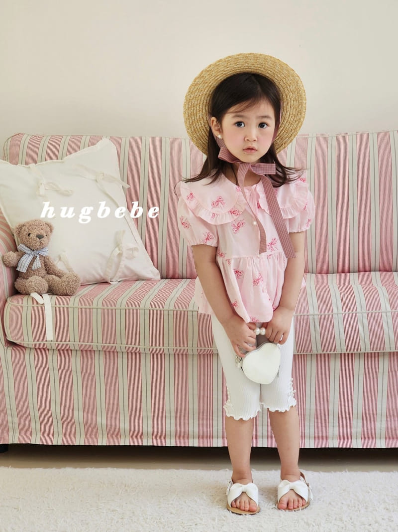 Hug Bebe - Korean Children Fashion - #childofig - Pearl Ribbon Rib Leggings - 8