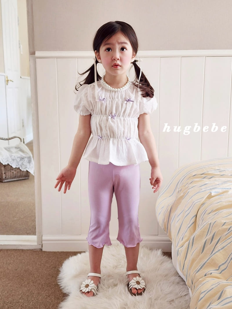 Hug Bebe - Korean Children Fashion - #childofig - Mini Ribbon Puff Blouse