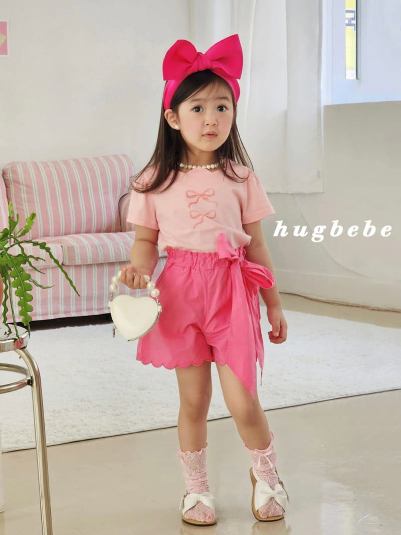 Hug Bebe - Korean Children Fashion - #prettylittlegirls - Ribbon Tights Calop Pants - 4