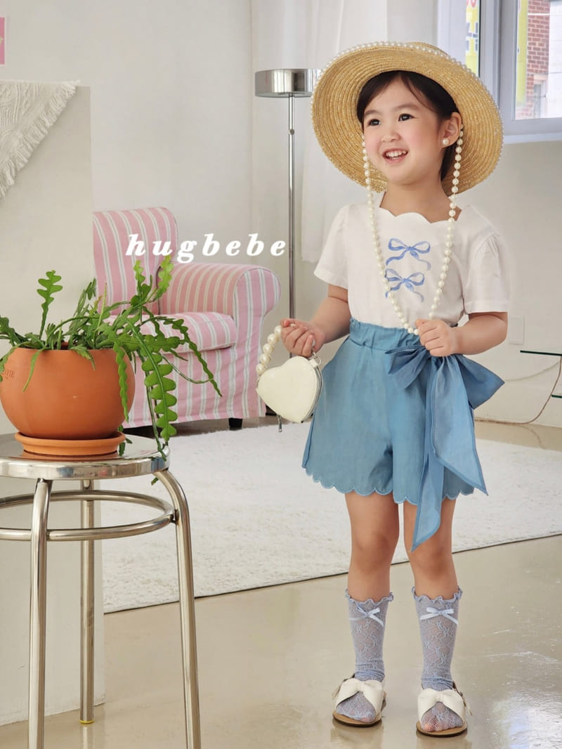 Hug Bebe - Korean Children Fashion - #childofig - Ribbon Tights Calop Pants - 5