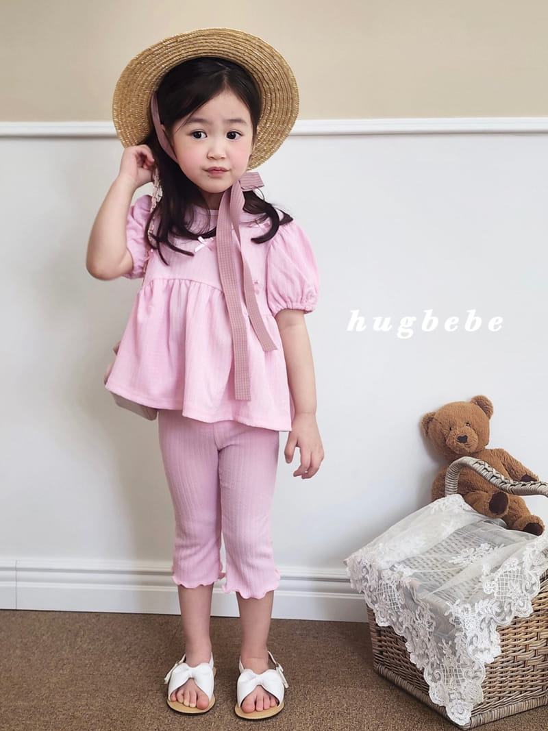 Hug Bebe - Korean Children Fashion - #childofig - Love You Ribbon Puff Top Bottom Set - 3