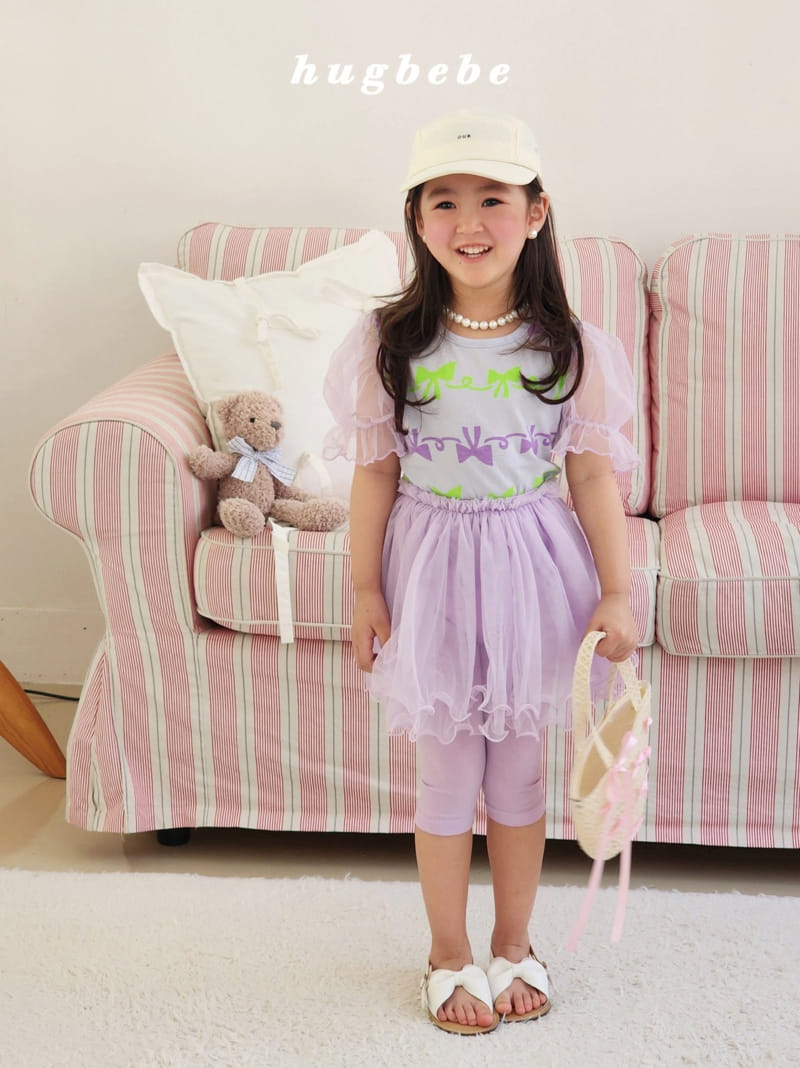 Hug Bebe - Korean Children Fashion - #childofig - Nobang Puff Ribbon Paint Tee