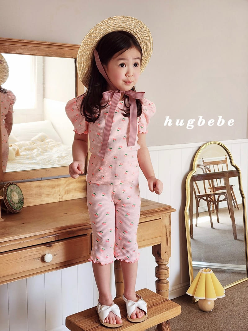 Hug Bebe - Korean Children Fashion - #childrensboutique - Cherry Day Cropped Shorts - 10