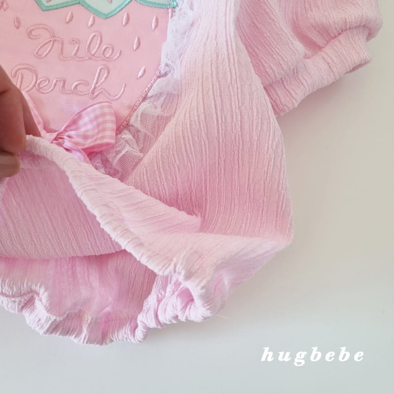 Hug Bebe - Korean Children Fashion - #childrensboutique - Pink Berry Puff Tee - 8