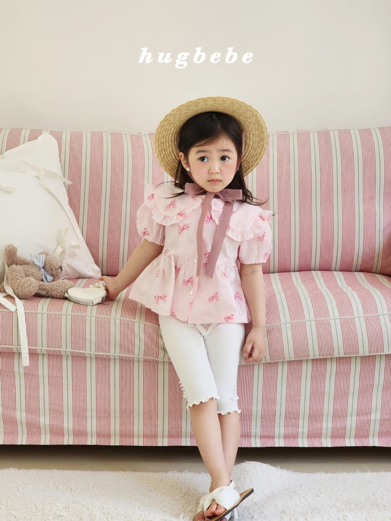 Hug Bebe - Korean Children Fashion - #childofig - Big Collar Ribbon Blouse - 4
