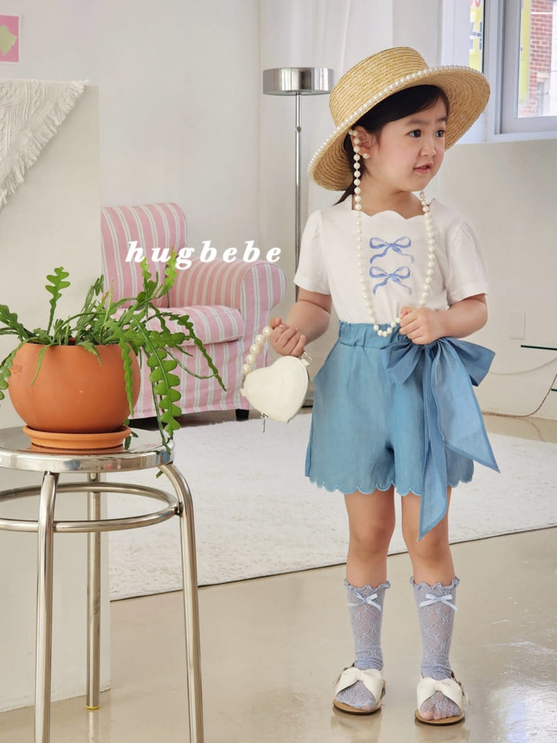 Hug Bebe - Korean Children Fashion - #childrensboutique - Ribbon Tights Calop Pants - 6