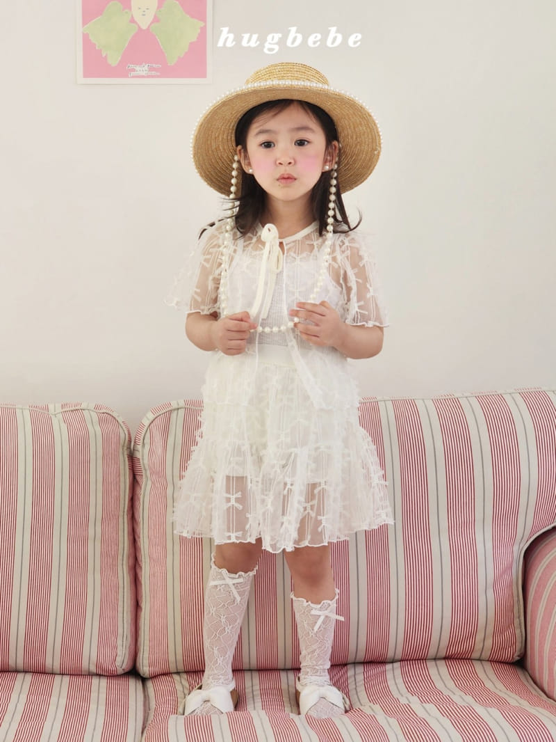 Hug Bebe - Korean Children Fashion - #childofig - Ribbon Lace Cardigan - 4