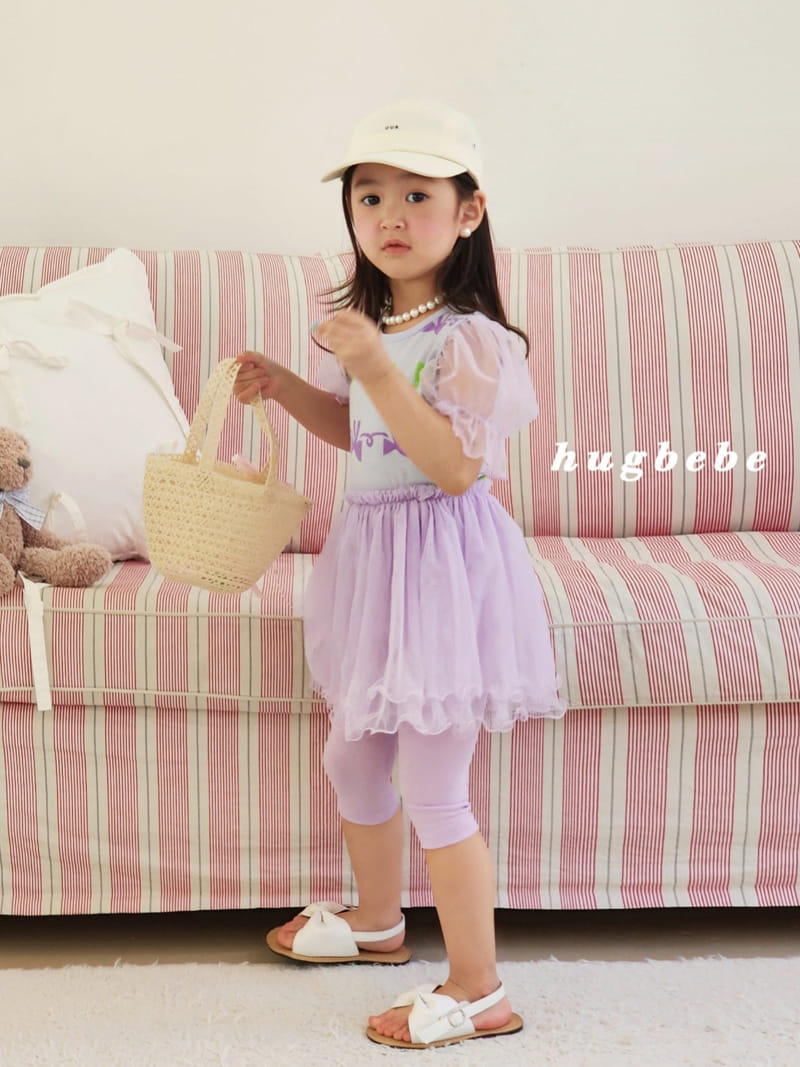 Hug Bebe - Korean Children Fashion - #childrensboutique - Nobang Puff Ribbon Paint Tee - 3