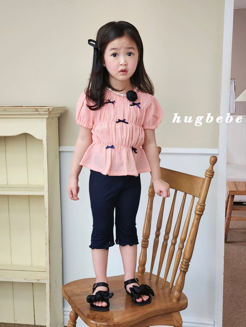 Hug Bebe - Korean Children Fashion - #designkidswear - Mini Ribbon Puff Blouse - 3