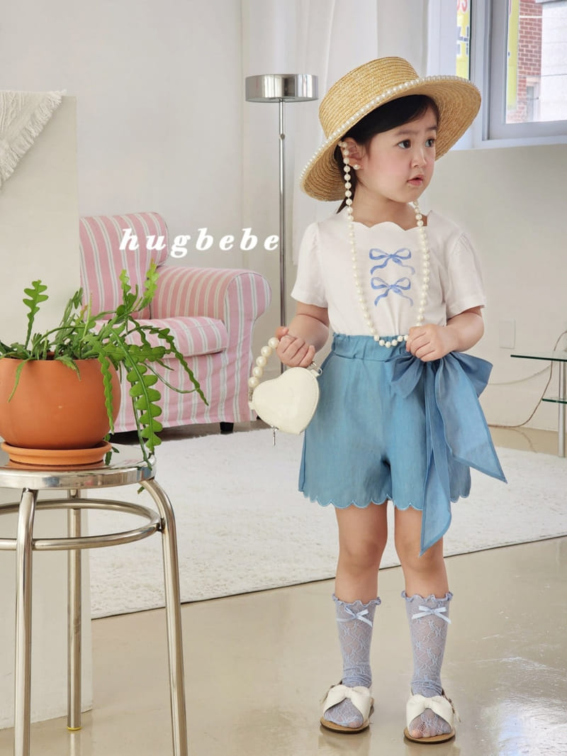 Hug Bebe - Korean Children Fashion - #designkidswear - Ribbon Tights Calop Pants - 7
