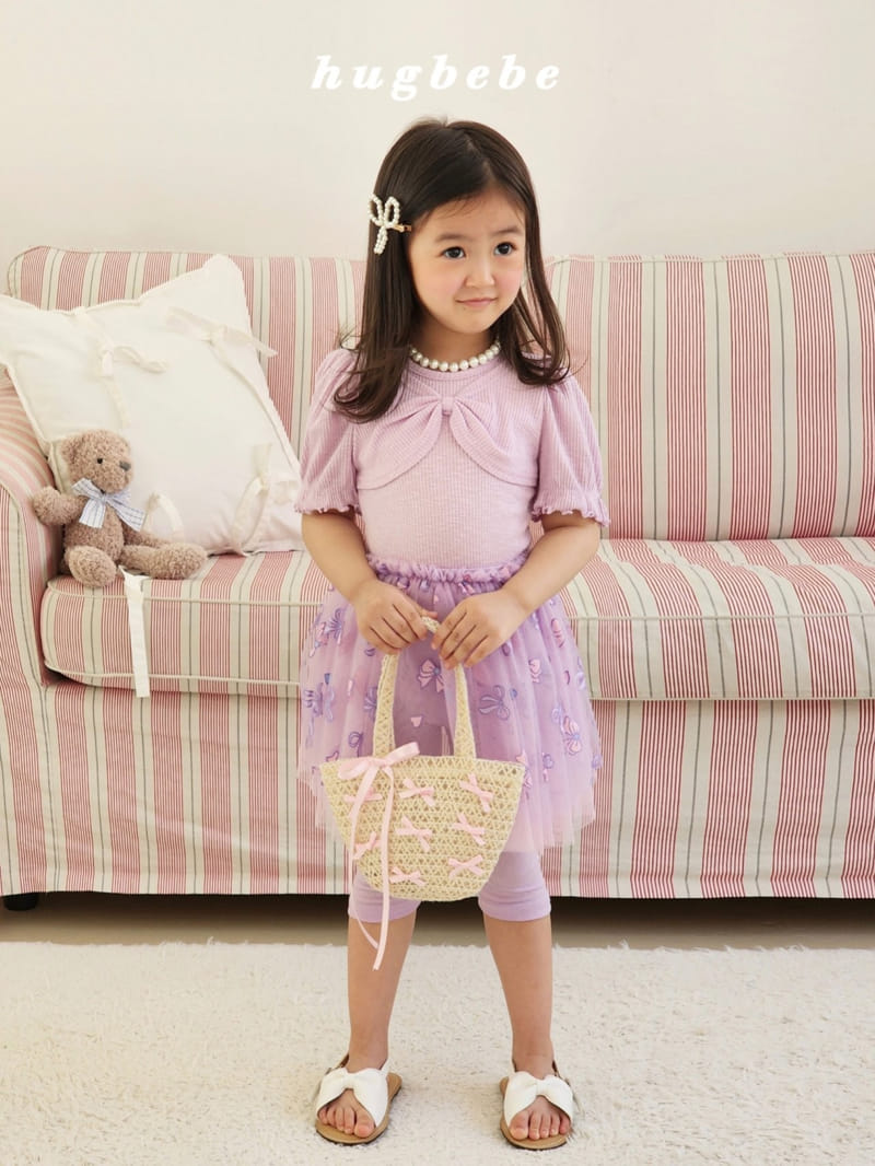 Hug Bebe - Korean Children Fashion - #designkidswear - Ribbon Sha Sha Skirt Leggings - 8